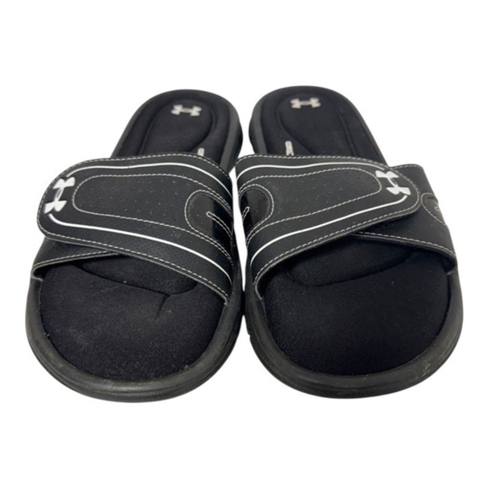 Under Armour Slide Sandals Womens Size 9 Black 4D Foam Beach Comfort